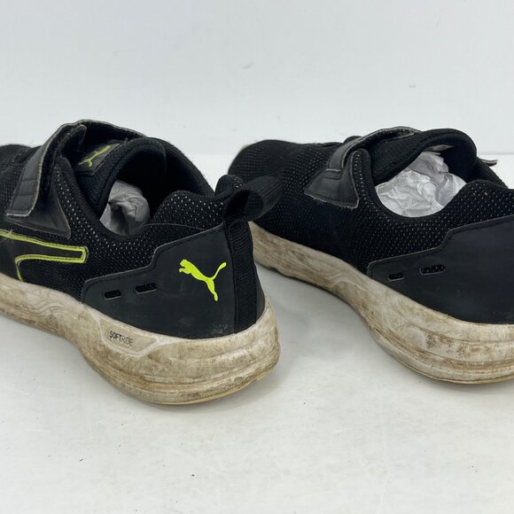 Puma Softride Kids Sneakers Size 2C EU 33 Black Low Top Round Toe Flat Heel - Picture 3 of 6
